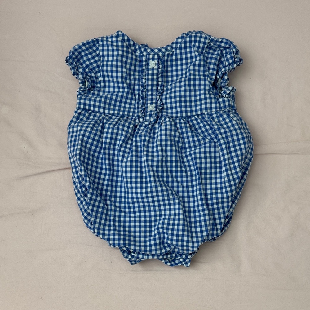 Janie and Jack Blue Gingham Bodysuit